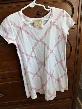 TBBC 4T Pink BMB Ribbon Print polly play dress
